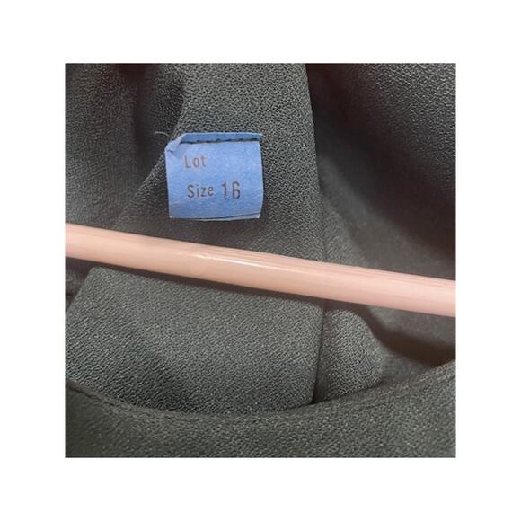 Vintage Lady Carol Dress Set Green Paisley Cardigan Belted Size 16 - Picture 13 of 14